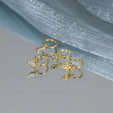 925 Silver Nose Hoop Nose Ring CZ Crystal Piercing Ear Tragus Cartilage