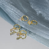 925 Silver Nose Hoop Nose Ring CZ Crystal Piercing Ear Tragus Cartilage