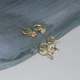 925 Silver Nose Hoop Nose Ring CZ Crystal Piercing Ear Tragus Cartilage