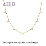 S925 Silver Diamond Pendant Clavicle Chain Necklace Wedding Jewelry