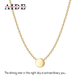 S925 Silver Round Disc Pendant Necklace for Women