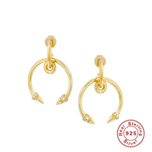 S925 Silver Drop Earrings Zircon Fine Jewelry For Women