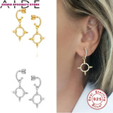 S925 Silver Drop Earrings Zircon Fine Jewelry For Women