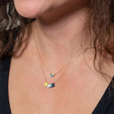 S925 Silver Green Zircon Turquoise Necklace Pendant for Women