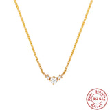 S925 Rainbow Zircon Pendant Necklace for Women