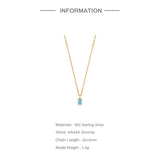 S925 Turquoise Pendant Clavicle Chain Necklace for Women