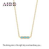 S925 Turquoise Pendant Clavicle Chain Necklace for Women