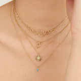 S925 Turquoise Pendant Clavicle Chain Necklace for Women