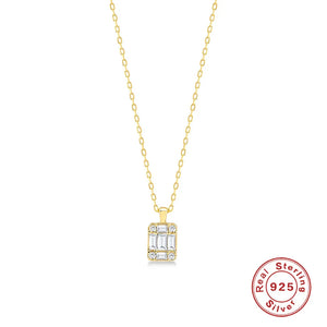 S925 Silver Zircon Pendant Necklace for Women