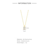 S925 Silver Zircon Pendant Necklace for Women