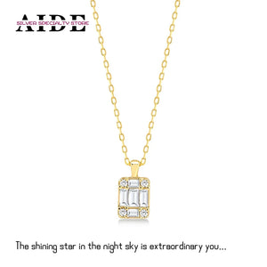 S925 Silver Zircon Pendant Necklace for Women