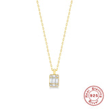 S925 Silver Zircon Pendant Necklace for Women