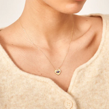 S925 Devil's Eye Heart Pendant Necklace for Women