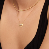 S925 Devil's Eye Heart Pendant Necklace for Women