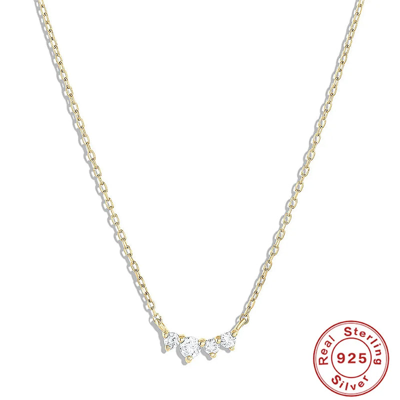 S925 Opal Round Pendant Necklace for Women Clavicle Chain