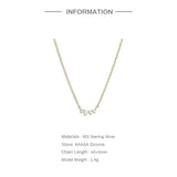 S925 Opal Round Pendant Necklace for Women Clavicle Chain