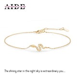 Sterling Silver Diamond Snake Bracelet Chain 18K Beads Jewelry Bangles
