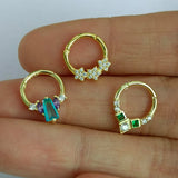 925 Silver Zircon Cartilage Hoop Ear ring for Women