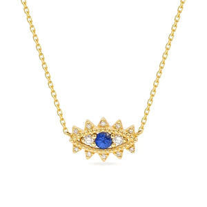 Sterling Silver Evil Eye Pendant Necklace for Women