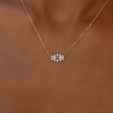 Sterling Silver Evil Eye Pendant Necklace for Women
