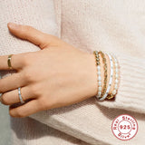 925 Silver CZ Tennis Bracelet for Women Crystal Jewelry