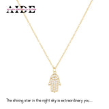 Evil Eye Diamond Pendant Necklace, Sterling Silver, INS Style