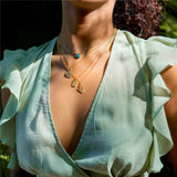 925 Silver Malachite Pendant Necklace 18k Chains Women Gift
