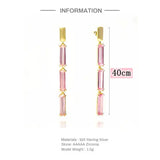 Sterling Silver Pink Diamond Earrings for Women