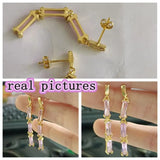 Sterling Silver Pink Diamond Earrings for Women