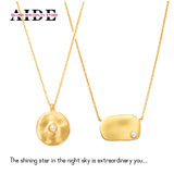 Sterling Silver Irregular Disc Pearl Clavicle Chain Necklace