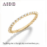925 Silver Zircon Wedding Ring 18K Engagement Anillos Plata