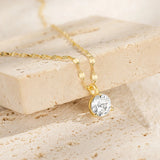 S925 Silver Zircon Pendant Wedding Necklace Chain Girls Choker Bijoux