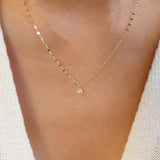 S925 Silver Zircon Pendant Wedding Necklace Chain Girls Choker Bijoux