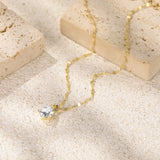 S925 Silver Zircon Pendant Wedding Necklace Chain Girls Choker Bijoux