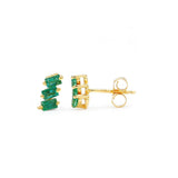 S925 Sterling Silver Asymmetric Zirconia Stud Earrings