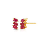 S925 Sterling Silver Asymmetric Zirconia Stud Earrings