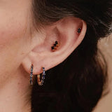S925 Sterling Silver Asymmetric Zirconia Stud Earrings