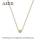 925 Silver Zircon Diamond Pendant Necklace for Women