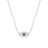 Zircon Evil Eye Necklace Initial Chain Necklace Collares Jewelry