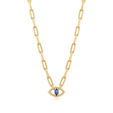 Zircon Evil Eye Necklace Initial Chain Necklace Collares Jewelry