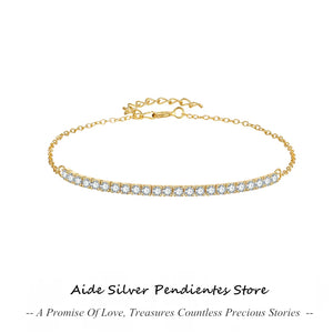 Sterling Silver Adjustable CZ Bracelet for Women