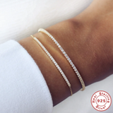 Sterling Silver Adjustable CZ Bracelet for Women