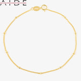Small Bead Rose Silver Charm Bracelet 925 Sterling Silver Bracelets For Women