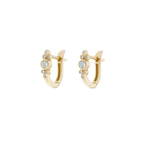 U-shaped Stud Earrings 925 Sterling Silver CZ Party Jewelry