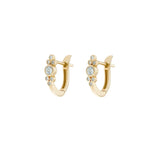 U-shaped Stud Earrings 925 Sterling Silver CZ Party Jewelry