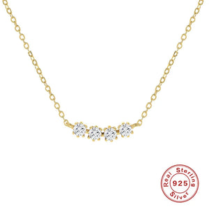 TIDE Moonstone Clavicle Necklace 925 Sterling Silver Wedding Anniversary Jewelry