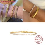 Zircon Charm 925 Silver Anklet Bracelet for Women Jewelry