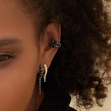 Punk Rivet Hoop Earrings Zircon Ear Buckle Pendant Jewelry