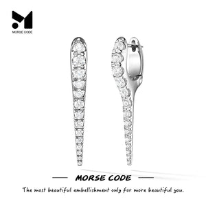 Punk Rivet Hoop Earrings Zircon Ear Buckle Pendant Jewelry
