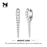 Punk Rivet Hoop Earrings Zircon Ear Buckle Pendant Jewelry